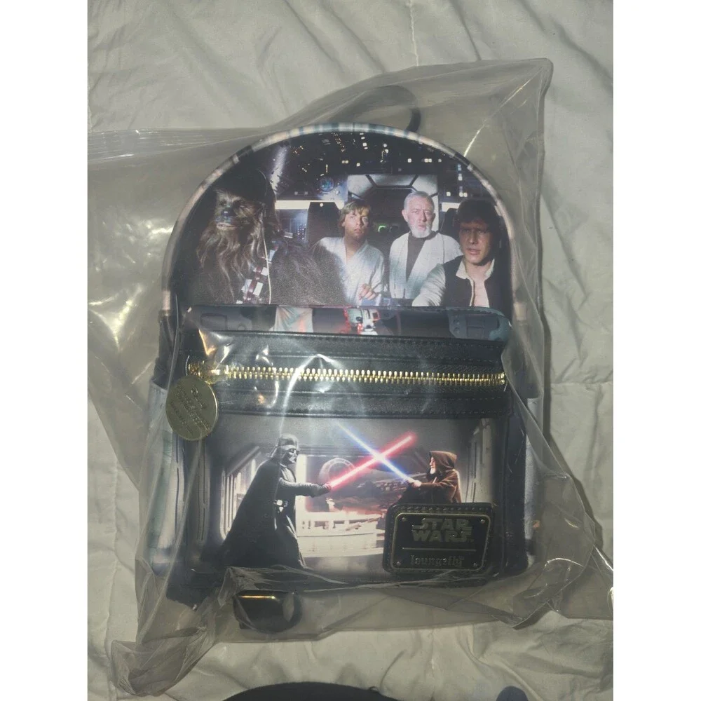 Nwot Disney Star Wars Loungefly Mini Backpack bookbag bag tote purse!